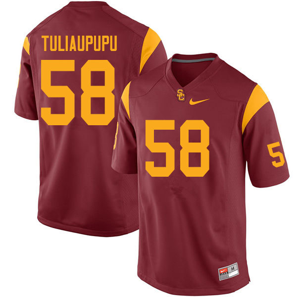Men #58 Solomon Tuliaupupu USC Trojans College Football Jerseys Sale-Cardinal